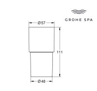 MEDIDAS VASO CRISTAL ATRIO GROHE SPA